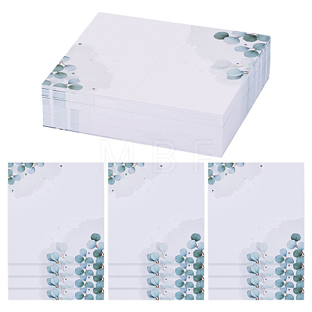 80Pcs Rectangle Paper Table Place Cards AJEW-TA0003-64A-1