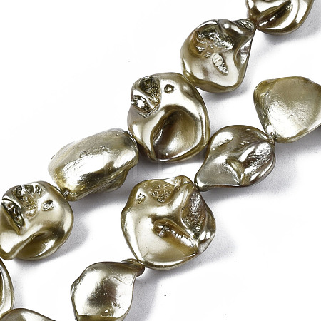 Shell Pearl Beads Strands BSHE-Q031-15E-1