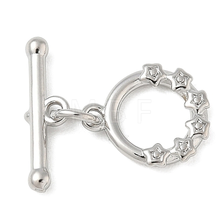 Brass Toggle Clasps KK-CBAFC6C-07B-P-1