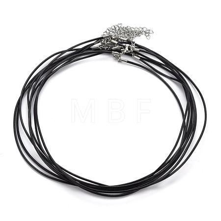 Round Leather Cord Necklaces Making X-MAK-I005-2mm-1