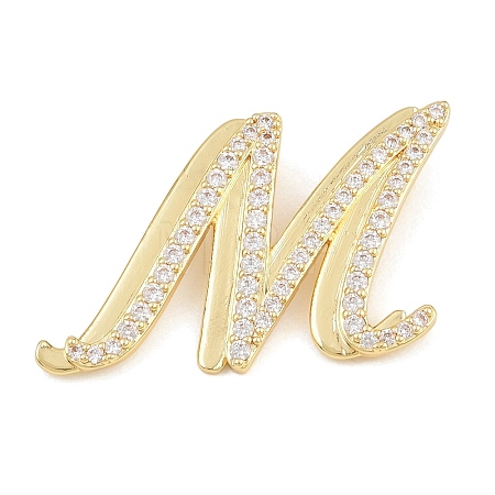 Brass Micro Pave Clear Cubic Zirconia Pendants CU-CBA8481-01G-M-1