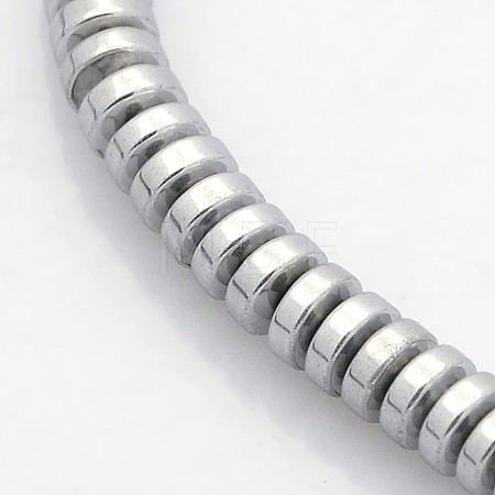 Electroplate Non-magnetic Synthetic Hematite Beads Strands G-J216C-08-1