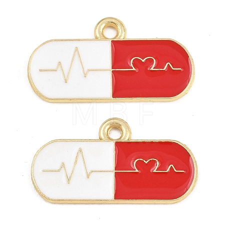 Medical Theme Alloy Enamel Pendants AL-CBA2919-03G-08C-1