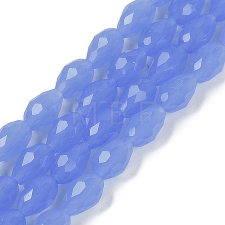 Electroplate Imitation Jade Glass Beads Strands EGLA-N013-J8mm-D06-1