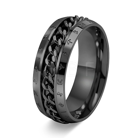 Rotatable Stainless Steel Finger Ring PW-WG0C89D-20-1