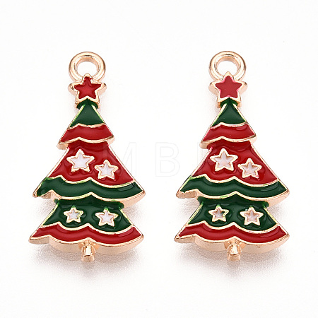 Christmas Theme Alloy Enamel Pendants ENAM-N056-403B-1