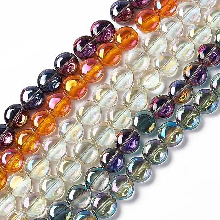 Electroplate Glass Beads Strands EGLA-L033-FR-1