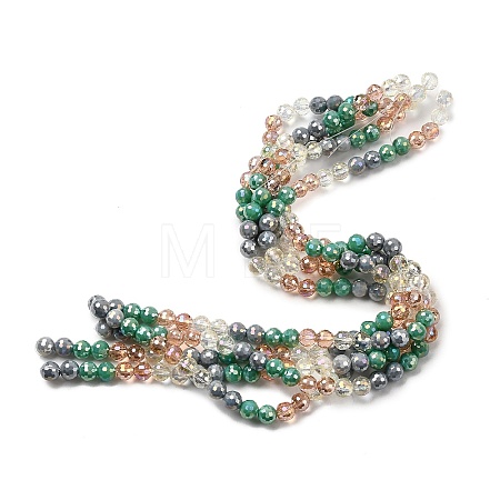 Electroplate Glass Beads Strands EGLA-D300-06-8mm-04-1