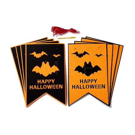 16Pcs 2 Color Flag Felt Ornaments DIY-B054-02B-1