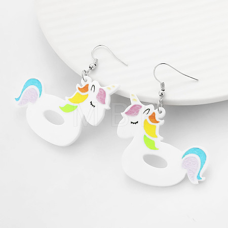 Alloy Acrylic Dangle Earrings FS-WG82E0C-01-1