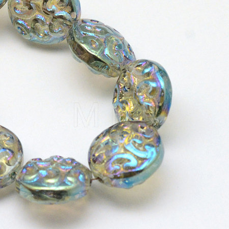 Electroplate Glass Beads Strands X-EGLA-Q063-04-1