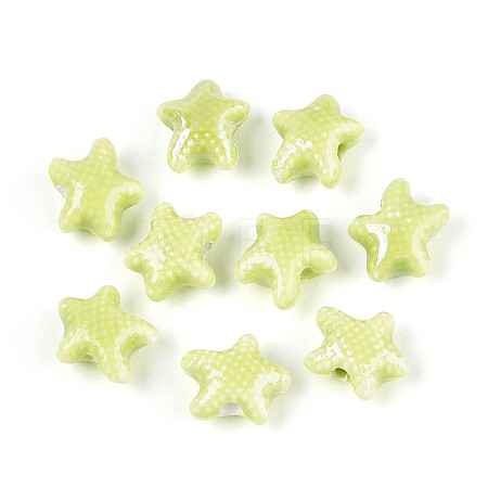 Handmade Porcelain Beads PORC-Q002-03G-01-1