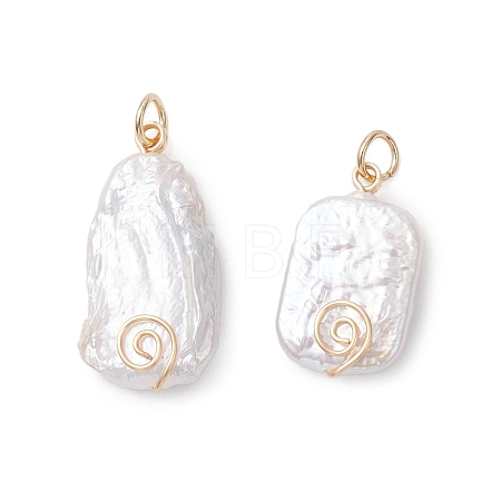 Natural Keshi Pearl Pendants PALLOY-JF04812-01-1