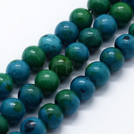 Synthetic Chrysocolla Beads Strands G-I199-34-4mm-1