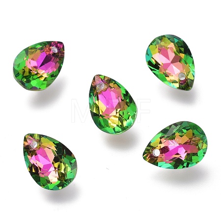 Glass Rhinestone Pendants RGLA-A024-C03-001VR-1