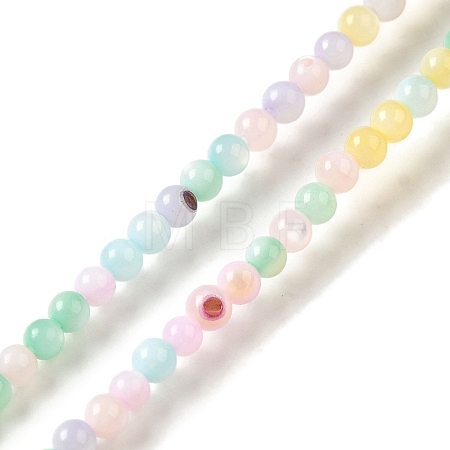 Ice Cream Color Dyed Natural Freshwater Shell Beads Strands SHEL-G018-01A-1