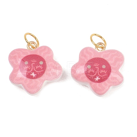 Printed Opaque Acrylic Pendants SACR-P036-01E-G-1