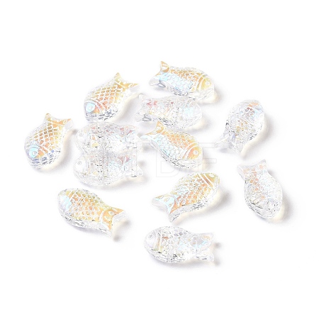 Transparent Electroplate Glass Beads X-GLAA-I050-10K-1