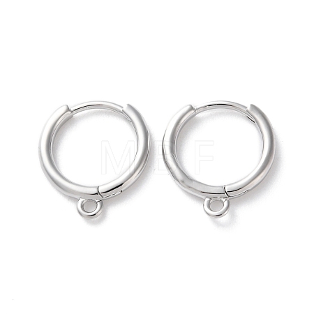 Rack Plating Brass Huggie Hoop Earring Findings KK-S405-02P-1