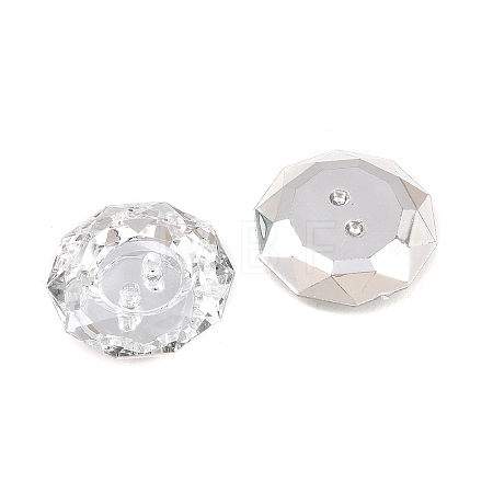 Acrylic Rhinestone Buttons BUTT-J003-01-1