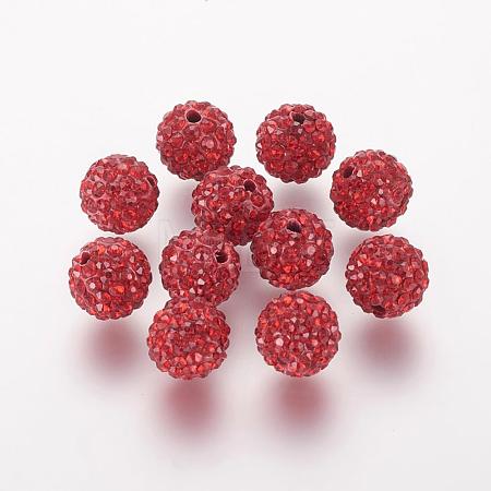 Polymer Clay Rhinestone Beads RB-K050-8mm-C22-1