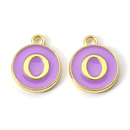 Golden Plated Alloy Enamel Charms X-ENAM-S118-10O-1