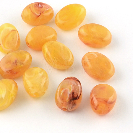 Oval Imitation Gemstone Acrylic Beads X-OACR-R052-06-1