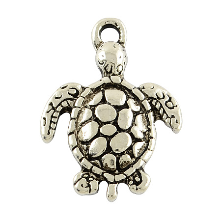 Tibetan Style Alloy Sea Turtle Pendants LS-TIBEP-22101-AS-LF-1