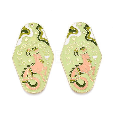 Rack Plating Alloy and Enamel Big Pendants ENAM-T021-29C-1
