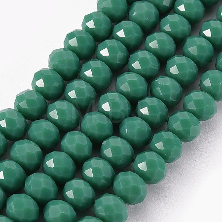 Opaque Solid Color Glass Beads Strands LS-EGLA-A034-P8mm-D19-1