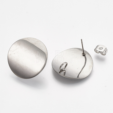 Non-Tarnish 304 Stainless Steel Stud Earring Findings STAS-Q231-06A-1