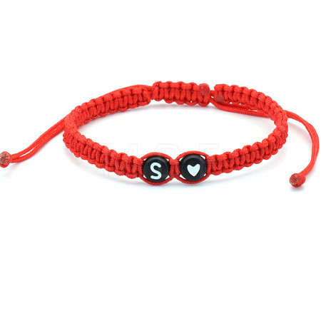 Resin Beads Braided Bead Bracelets FS-WG108B7-19-1