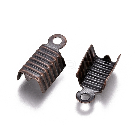 Brass Folding Crimp Ends X-KK-P031-07R-NF-1
