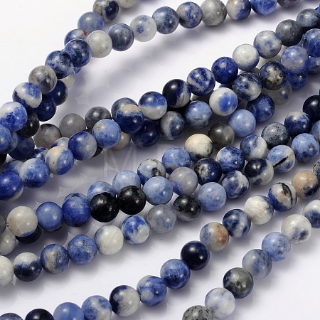 Natural Sodalite Beads Strand GSR10mmC013-1