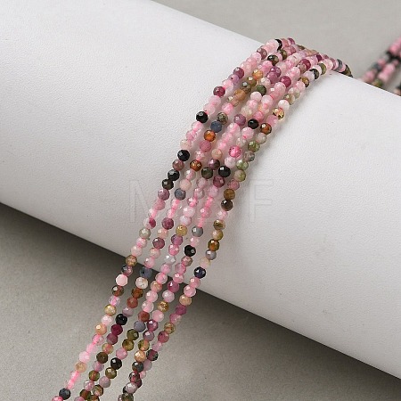 Natural Pink Tourmaline Beads Strands X-G-F596-06-2mm-1