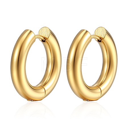 304 Stainless Steel Huggie Hoop Earrings X-PW-WG92571-27-1