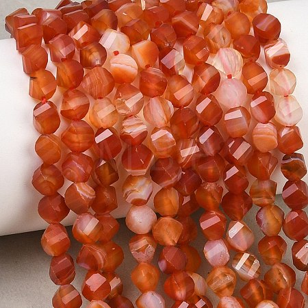 Natural Banded Agate Beads Strands G-P611-C09-01-1