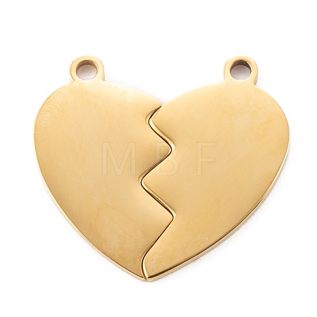 304 Stainless Steel Split Pendants STAS-G251-07B-G-1