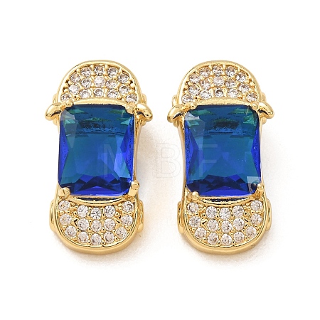 Brass Pave Blue Cubic Zirconia Pendants CU-CBADD64-15G-1
