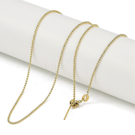 Ion Plating(IP) 304 Stainless Steel Ball Chains Necklaces NJEW-H042-10G-1
