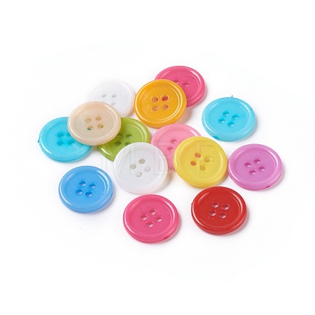 Acrylic Sewing Buttons X-BUTT-E076-B-M-1