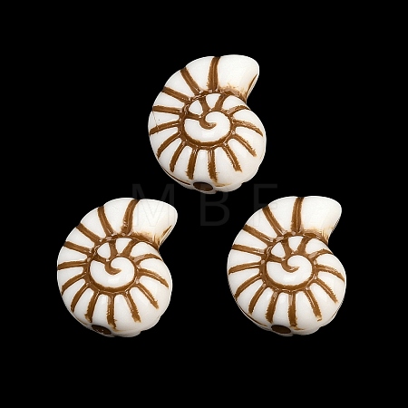 Ocean Theme Spray Painted Opaque Acrylic Beads ACRP-F003-02A-1