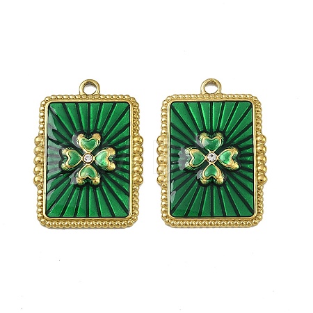 304 Stainless Steel Enamel Pendants STAS-L302-15G-1