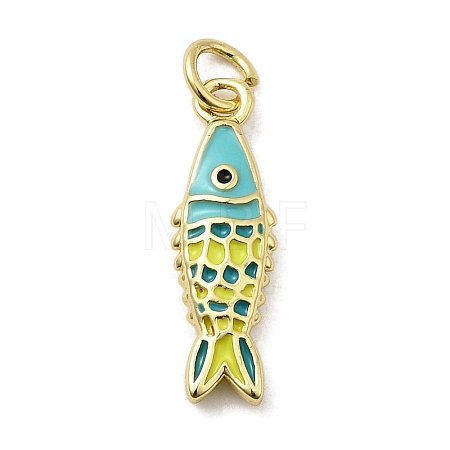 Brass Enamel Pendants KK-A266-39G-04-1