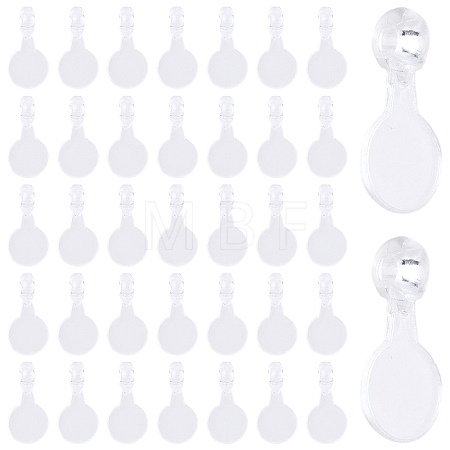 500Pcs Plastic Glue-on Flat Pad Bails KY-YW0002-14-1