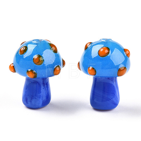 Handmade Lampwork Beads Strands X-LAMP-N024-09B-1