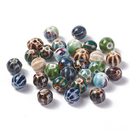 Handmade Porcelain Beads X-PORC-S498-24-M-1