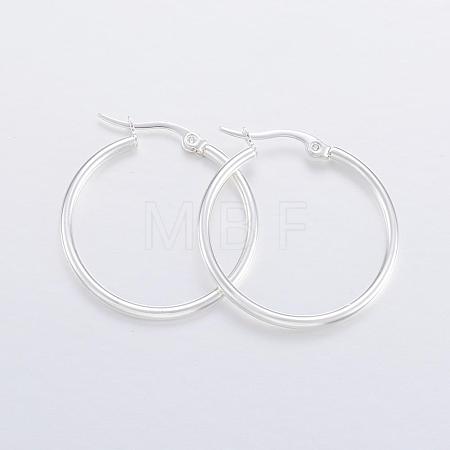 304 Stainless Steel Hoop Earrings EJEW-H327-01D-1