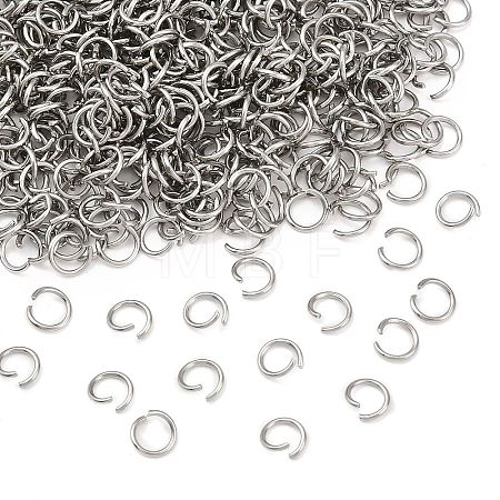 Tarnish Resistant 304 Stainless Steel Open Jump Rings STAS-N015-03-6x.0.8mm-1
