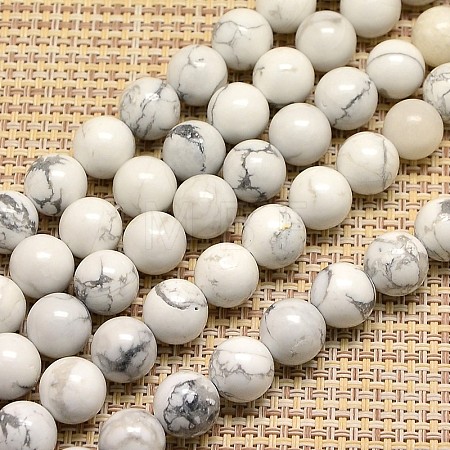 Natural Howlite Beads Strands G-I107-6mm-1